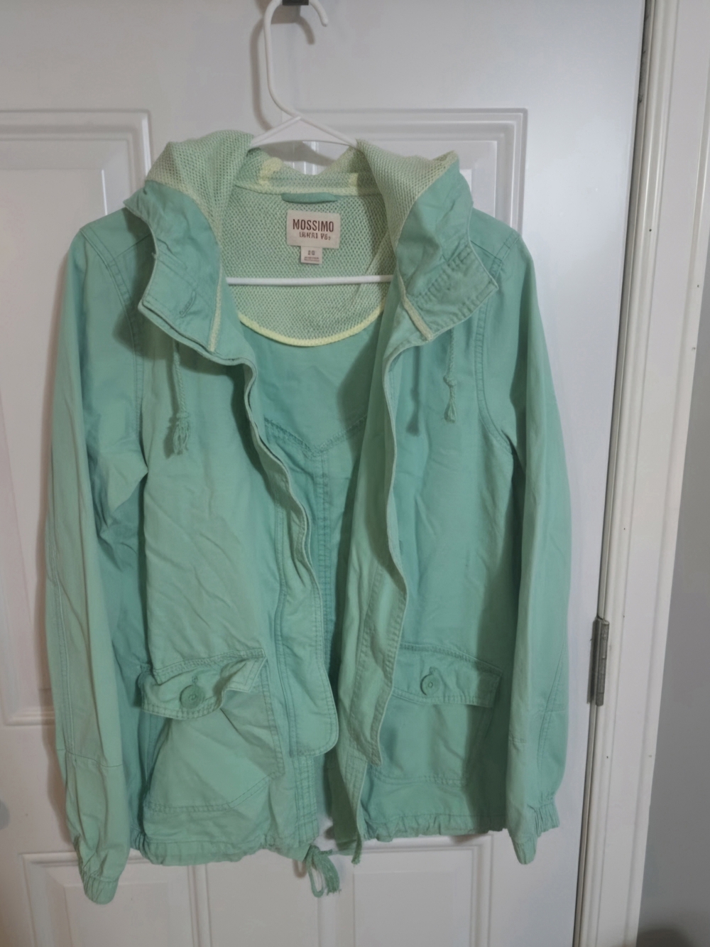 Mossimo Supply Co. Mint Green Hooded Jacket Size Large